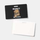 芋根菜おもしろい芋を尊重する バッジ (正面＆裏面)