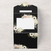 芍薬とアネモネが咲く結婚式の招待状 オールインワン招待状 (外側)