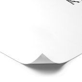 芍薬とゴールド箔の咲き誇るウェルカムサイン ポスター (角)