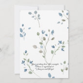 芍薬とスミレのベビーシャワー招待状 招待状 (裏面)