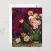 芍薬とバラの花瓶 ヴァンゴッホ 美術 ポストカード (正面/裏面)