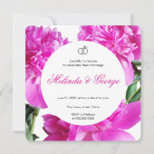 芍薬のご招待。招待状 セーブザデート (正面)