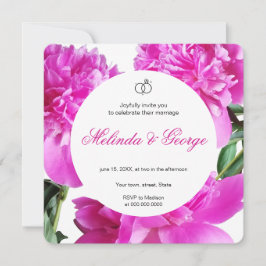 芍薬のご招待。招待状 セーブザデート