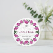 芍薬のご招待。招待状 招待状 (スタンド正面)