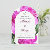 芍薬のご招待。招待状 招待状 (スタンド正面)