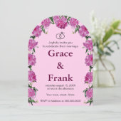 芍薬のご招待。招待状 招待状 (スタンド正面)