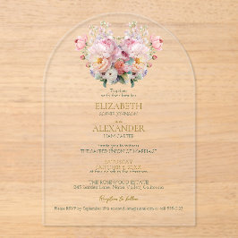 芍薬のささやき ウェディング招待状 アクリル招待状