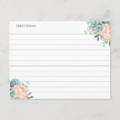 芍薬のサボテン 水彩植物学の料理カード エンクロージャーカード (裏面)