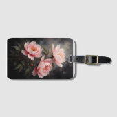 芍薬のフラワーアート ラゲッジタグ (正面横)