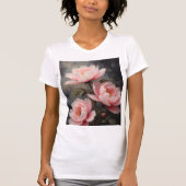 芍薬のフラワーアート Tシャツ (正面)