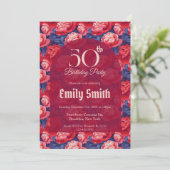 芍薬のフラワー70歳の誕生日 招待状 (スタンド正面)