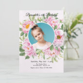 芍薬の写真カード/招待状 招待状 (スタンド正面)