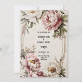 芍薬の境界 ウェディング招待状 招待状 (正面)