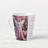 芍薬の妖精 カフェラテマグ (左アングル)