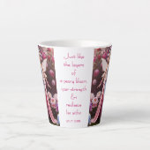 芍薬の妖精 カフェラテマグ (正面)