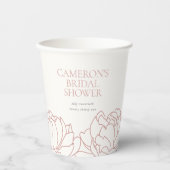 芍薬の庭 ダスティローズ フラワーブライダルシャワー 紙コップ (正面)