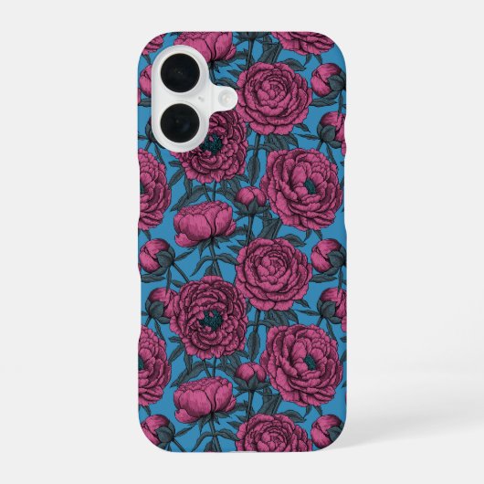 芍薬の庭 iPhone 16ケース (裏面)