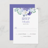 芍薬の情熱的な紫色の背景 縦型 RSVP (正面/裏面)