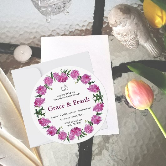 芍薬の招待状。招待 招待状