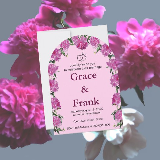 芍薬の招待。招待 招待状