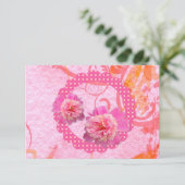 芍薬の結婚式の披露宴の出欠確認 招待状 (スタンド正面)