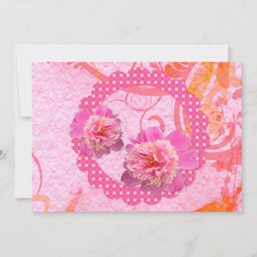 芍薬の結婚式招待状 招待状 (正面)