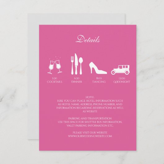 芍薬の結婚式 詳細 招待状 (正面/裏面)