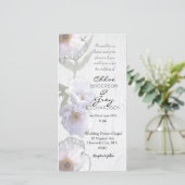 芍薬の花が添えられた結婚式招待状の修正版 サンキューカード (スタンド正面)