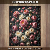 芍薬の花のルネサンス絵画カーペット 薄葉紙