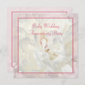 芍薬の花のルビー結婚式の招待状 招待状 (正面/裏面)