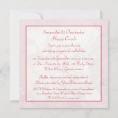 芍薬の花のルビー結婚式の招待状 招待状 (裏面)