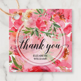 芍薬の花の感謝 フェイバータグ