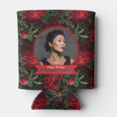 芍薬の花の葉の誕生日 缶クーラー (裏面)