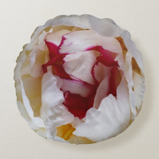 芍薬の花弁 ラウンドクッション (正面)