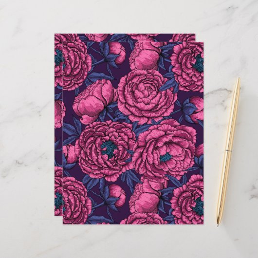 芍薬の花束 (正面/裏面インサイチュ)