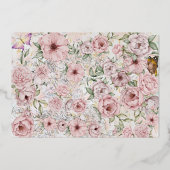 芍薬の花束 ウェディング箔押しSave the date カード (裏面)