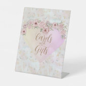 芍薬の花束 ブライダルシャワーのためのペディスタル看板 台座サイン (正面)