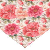 芍薬の花柄コットン テーブルクロス (アングル)
