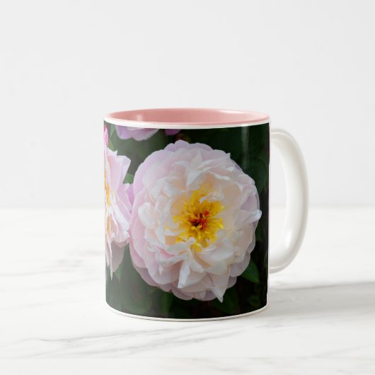 芍薬の花 ツートーンマグカップ (正面右)
