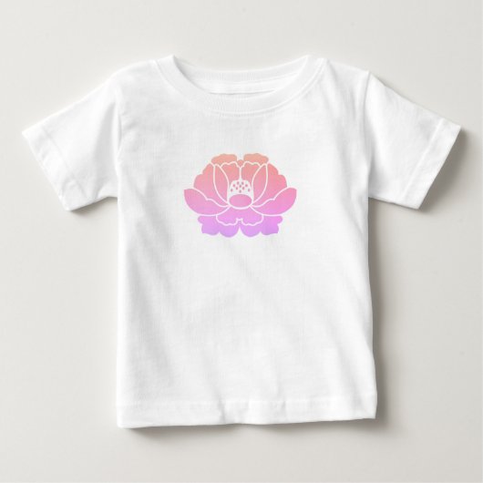 芍薬の花 ベビーTシャツ (正面)