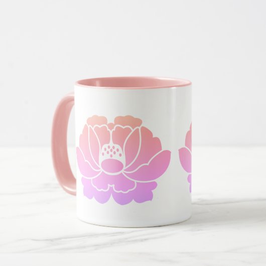 芍薬の花 マグカップ (正面左)