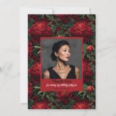 芍薬の花 夏の誕生日パーティー サンキューカード (正面)