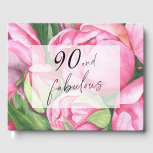 芍薬の花 90歳の誕生日パーティー ゲストブック