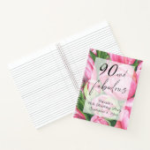 芍薬の花 90歳の誕生日パーティー ノートブック (内部)