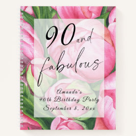 芍薬の花 90歳の誕生日パーティー ノートブック