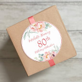 芍薬の誕生日ステッカー ラウンドシール