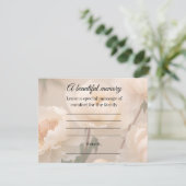 芍薬の追悼メッセージカード エンクロージャーカード (スタンド正面)