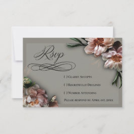 芍薬の開花 RSVP カード
