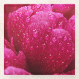 芍薬の雨雫 ガラスコースター