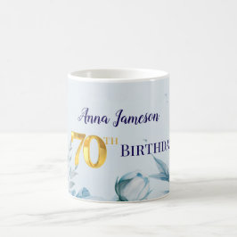 芍薬の70歳の誕生日パーティーの招待状 コーヒーマグカップ